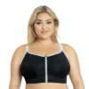 PARFAIT Women's Wave Wire-free Zip Front Sports Bra