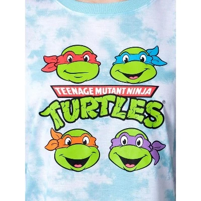 Teenage Mutant Ninja Turtles Women's Tie-Dye Sleep Pajama Set Short Multicolored - Image 2
