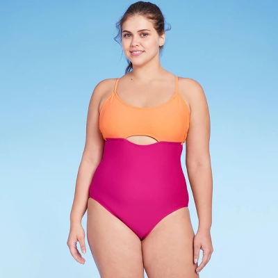 Women's Cut Out Colorblock Medium Coverage One Piece Swimsuit - Kona Sol™ Multi - Image 6