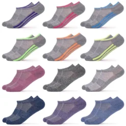 Gallery Seven Womens No-Show Athletic Sport Socks 12 Pack,Size: 9-11