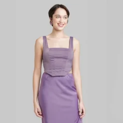 Women's Satin Corset Tank Top - Wild Fableâ„¢