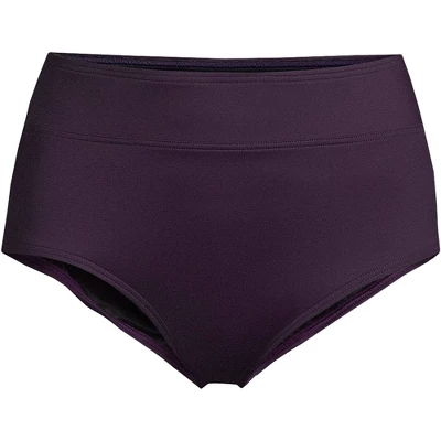 Lands' End Women's Tummy Control High Waisted Bikini Bottoms - Image 5