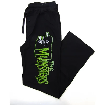 The Munsters Series Title Logo Men's Black Graphic Sleep Pants