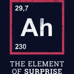 Junior's Design By Humans Ah The Element Of Surprise - Funny Gift Idea By Villainspirit T-Shirt