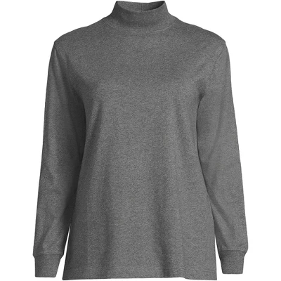 Lands' End Women's Plus Size Long Sleeve Super T Mock - Image 8