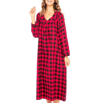 Women's Cotton Flannel Nightgown, Long Soft Sleep Dress - Image 5