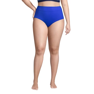 Lands' End Women's Tummy Control High Waisted Bikini Bottoms - Image 10