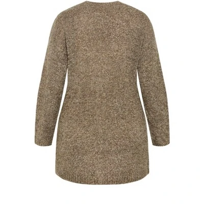 Women's Plus Size Amber Boucle Cardigan - Beige | AVENUE - Image 5