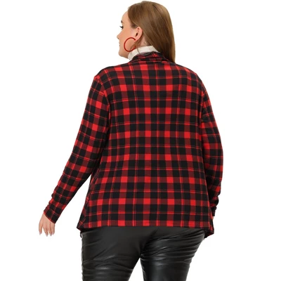 Agnes Orinda Women's Plus Size High Low Long Sleeve Open Front Knit Sweater Cardigan - Image 3