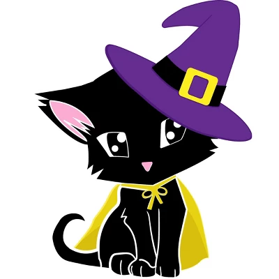 Junior's Design By Humans Halloween Cat By AdrianaOliveira T-Shirt