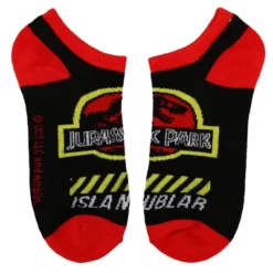 Jurassic Park Classic Logo Mixed Art Women's 5-Pack Ankle Socks