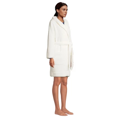 Lands' End Women's High Pile Fleece Hooded Robe - Image 2